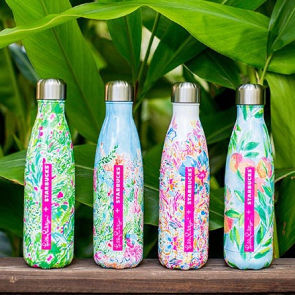 🌹Lilly Pulitzer + STARBUCKS LIMITED EDITION •  17oz Floral S’well Water Bottle •